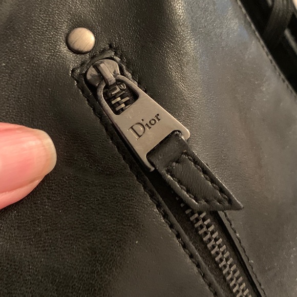 SOLD🔥Authentic DIOR ADMIT IT Lace up sides zip top clasp leather shoulder bag - Picture 8 of 16